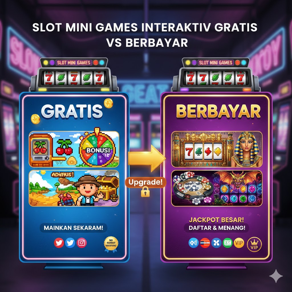 Slot Mini Games Interaktif Gratis vs Berbayar